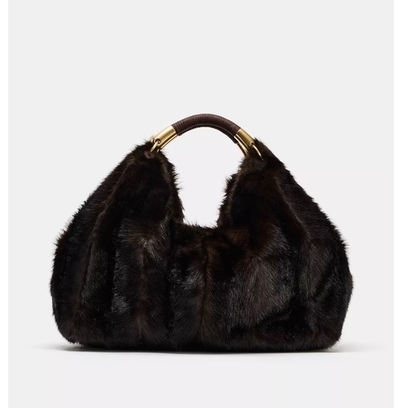 Zara Handbags - Zara FAUX FUR MAXI BAG